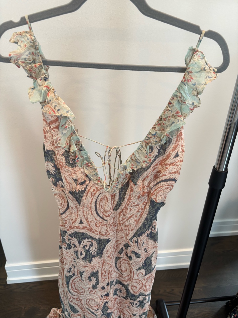 Zara Paisley Maxi Dress in Mint, Terracotta, Navy